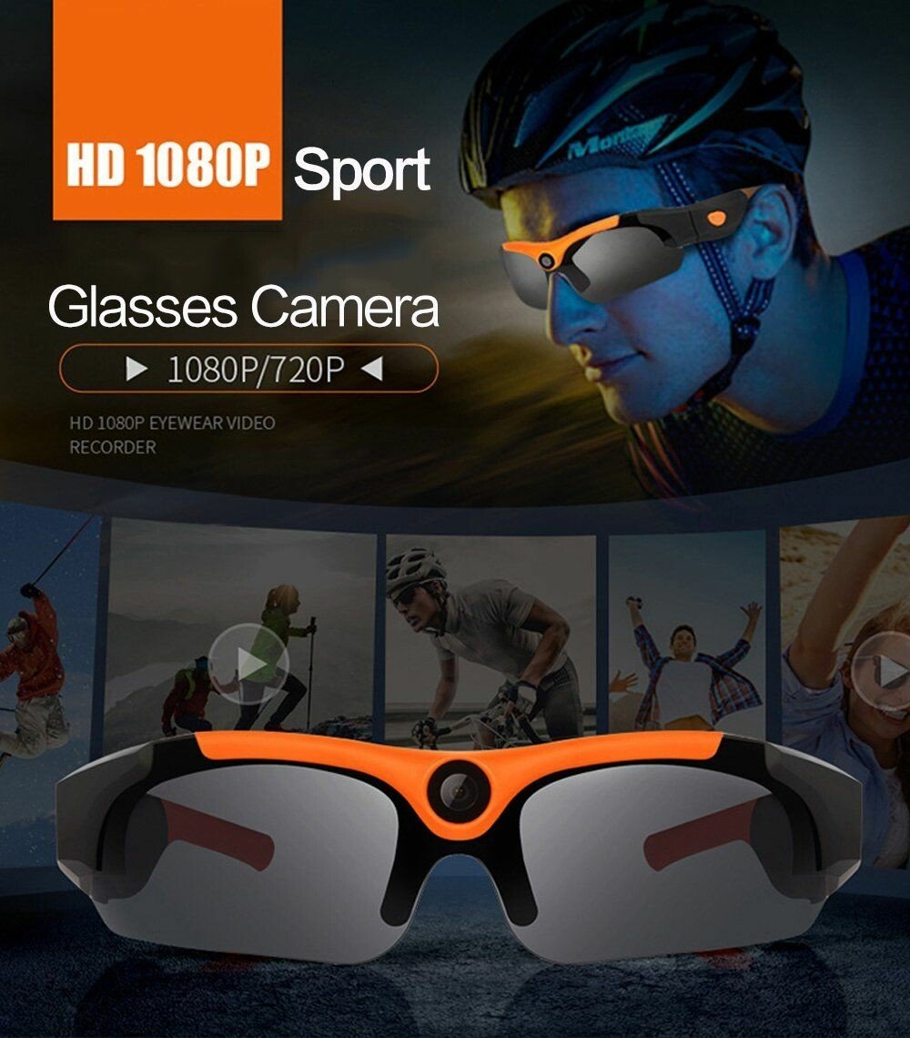 Sport Sunglasses Camera LMGL HD 1080P Mini Video Glasses Camera with 120/° Wide View Angle UV Protection Polarized Lens for Running Climbing Driving Outdoor