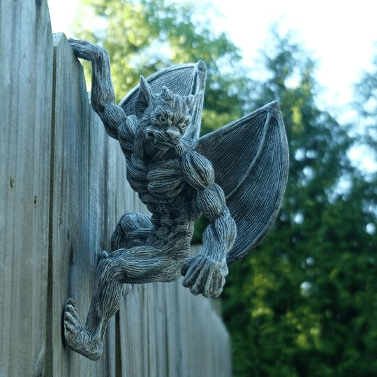 Winged Gargoyle Fence Hanger Wall Decoration