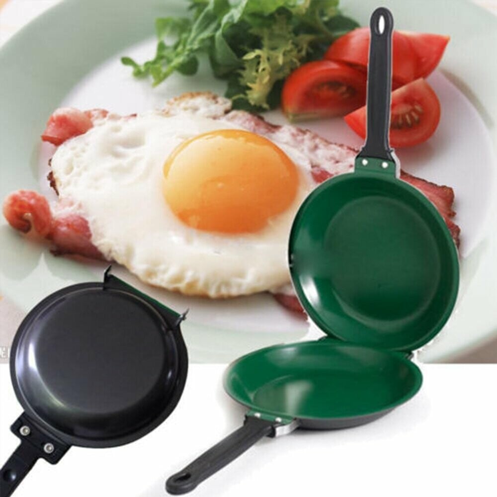 Double Sided Pancake Pan—Fried eggs, delicious breakfast