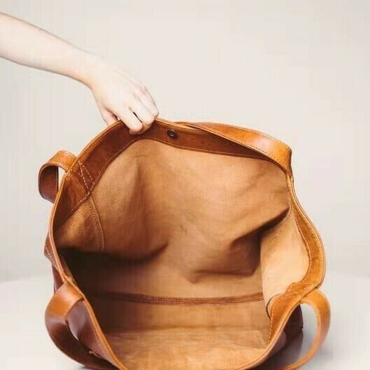 large soft leather tote