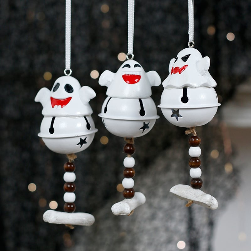 Adorable Ghost Bell Resin Hanging Ornaments