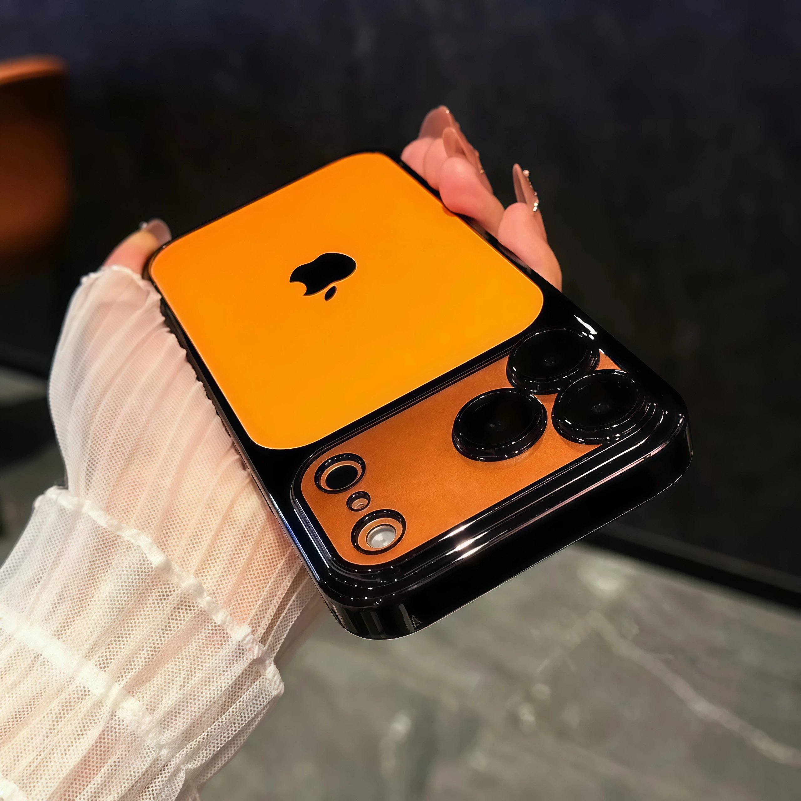 纯素皮革和PC材料特写