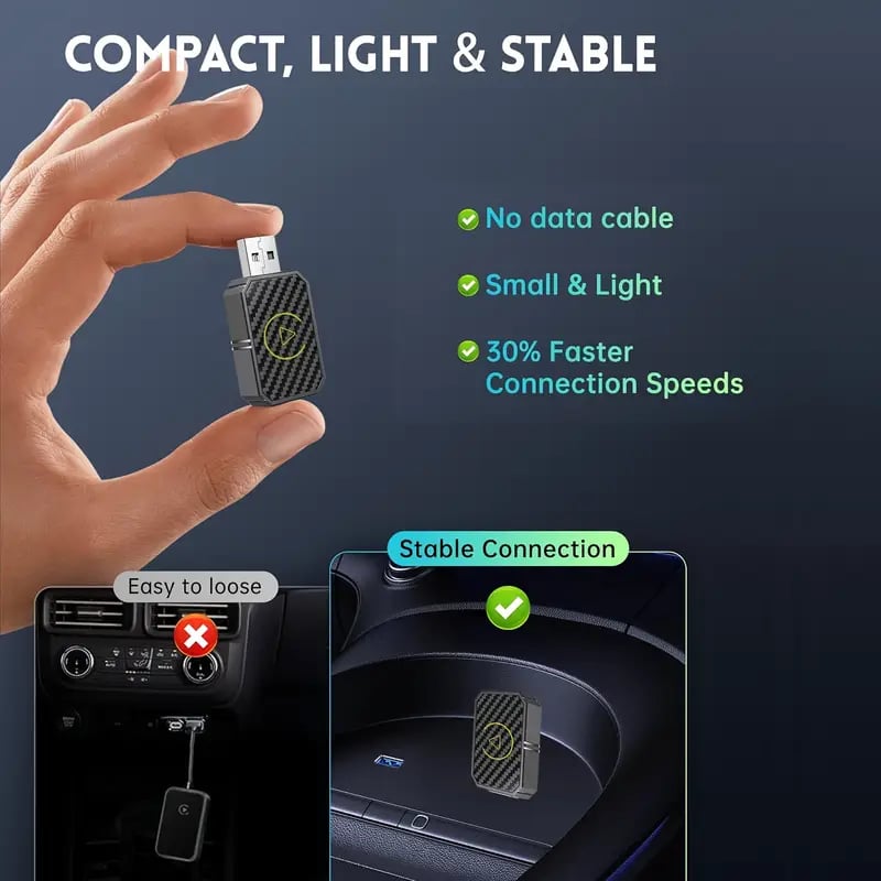1pc   2 in 1 usb c dongle for iphone   portable   supports   phone calls navigation universal   built in wireless technology without battery details 3