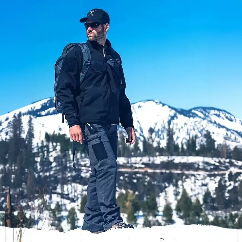 Men's Waterproof Tactical Work Pants - 200g/m² Solid Color with Multi-Pockets for UK Outdoor Activities---£5 off when you spend £50！