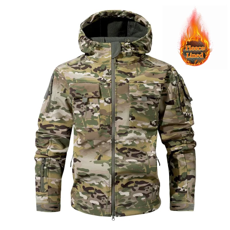 Men's Multi-Pocket Waterproof Workwear Hooded Jacket - All-Round Protection for British Weather---£5 off when you spend £50！