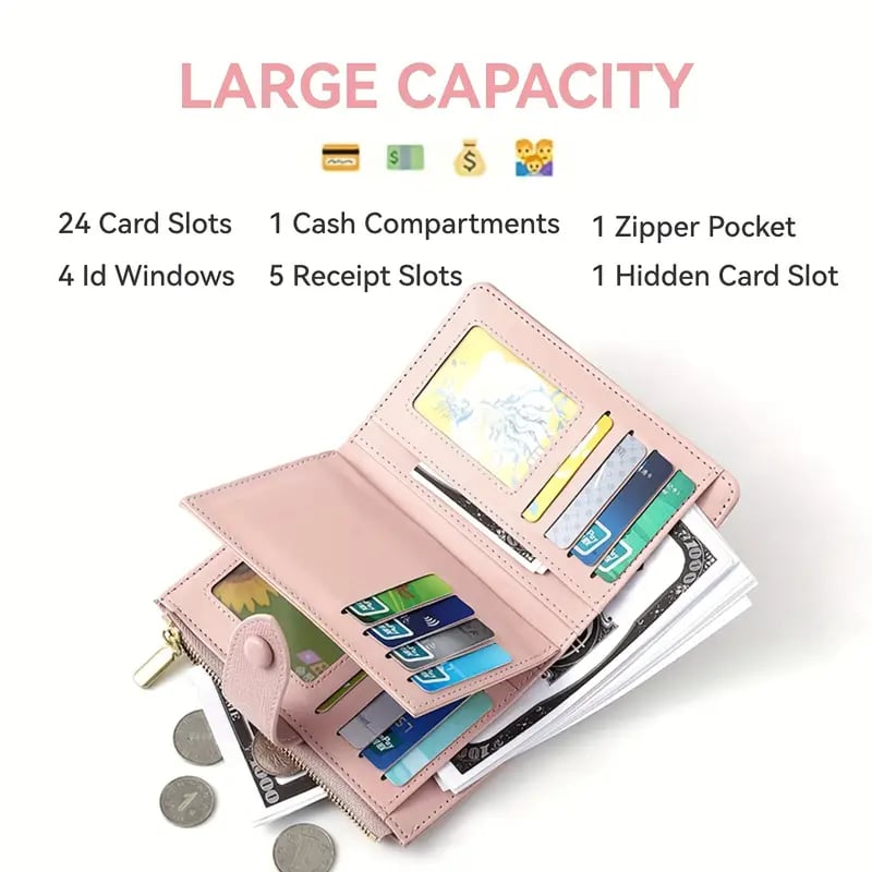 ht1015 multi function card bag womens short slim purse details 3 ht1015 multi function card bag womens short slim purse details 3