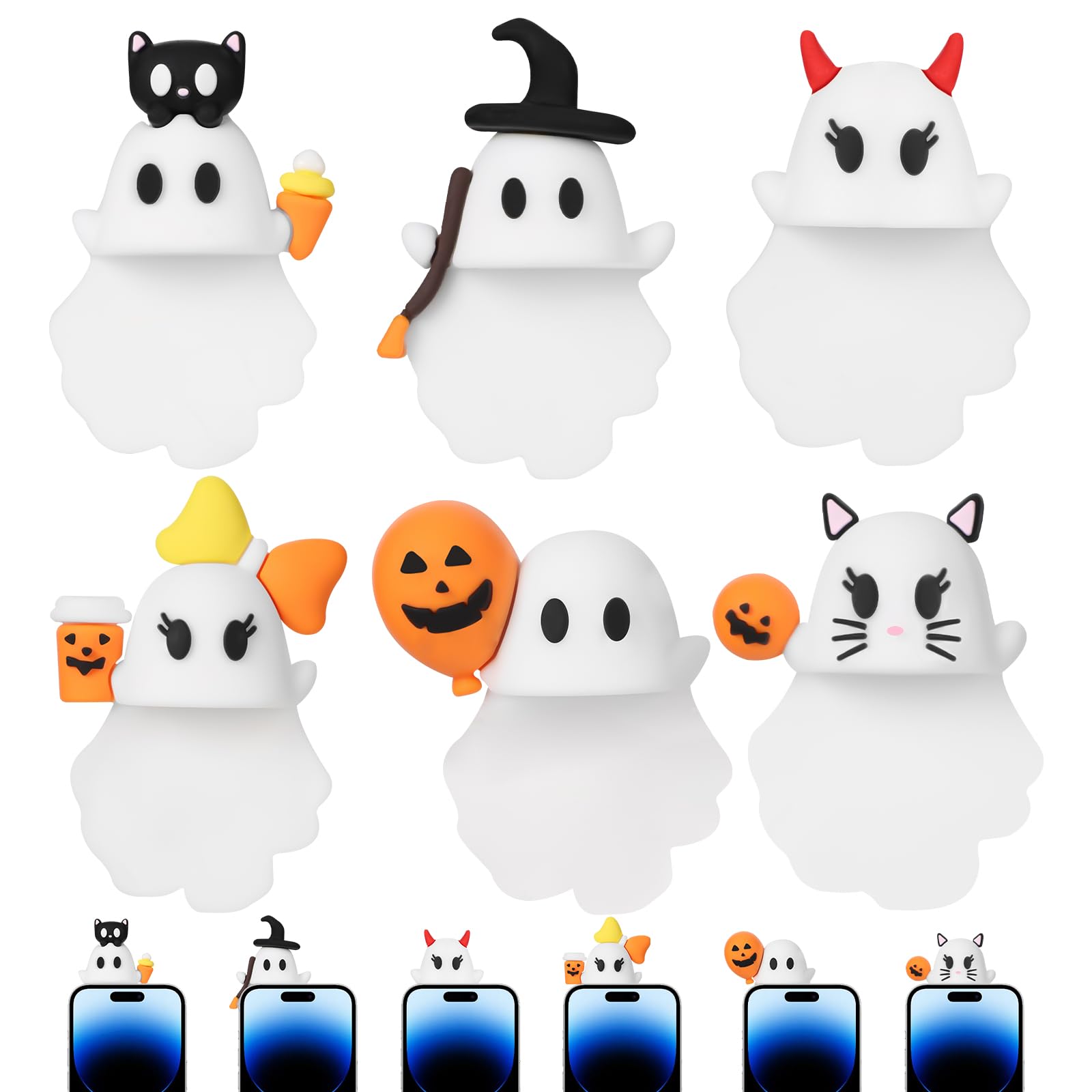 🔥HOT SALE 49% OFF - 👻Ghost Blind Box Decoration Mystery Phone Buddy - Set of 6