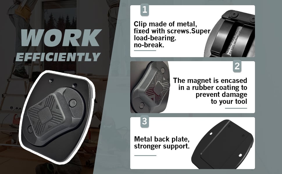 Magnetic tool holder tool magnet Full Metal Strong Magnetic Belt Clip Holster for Screws,Nails