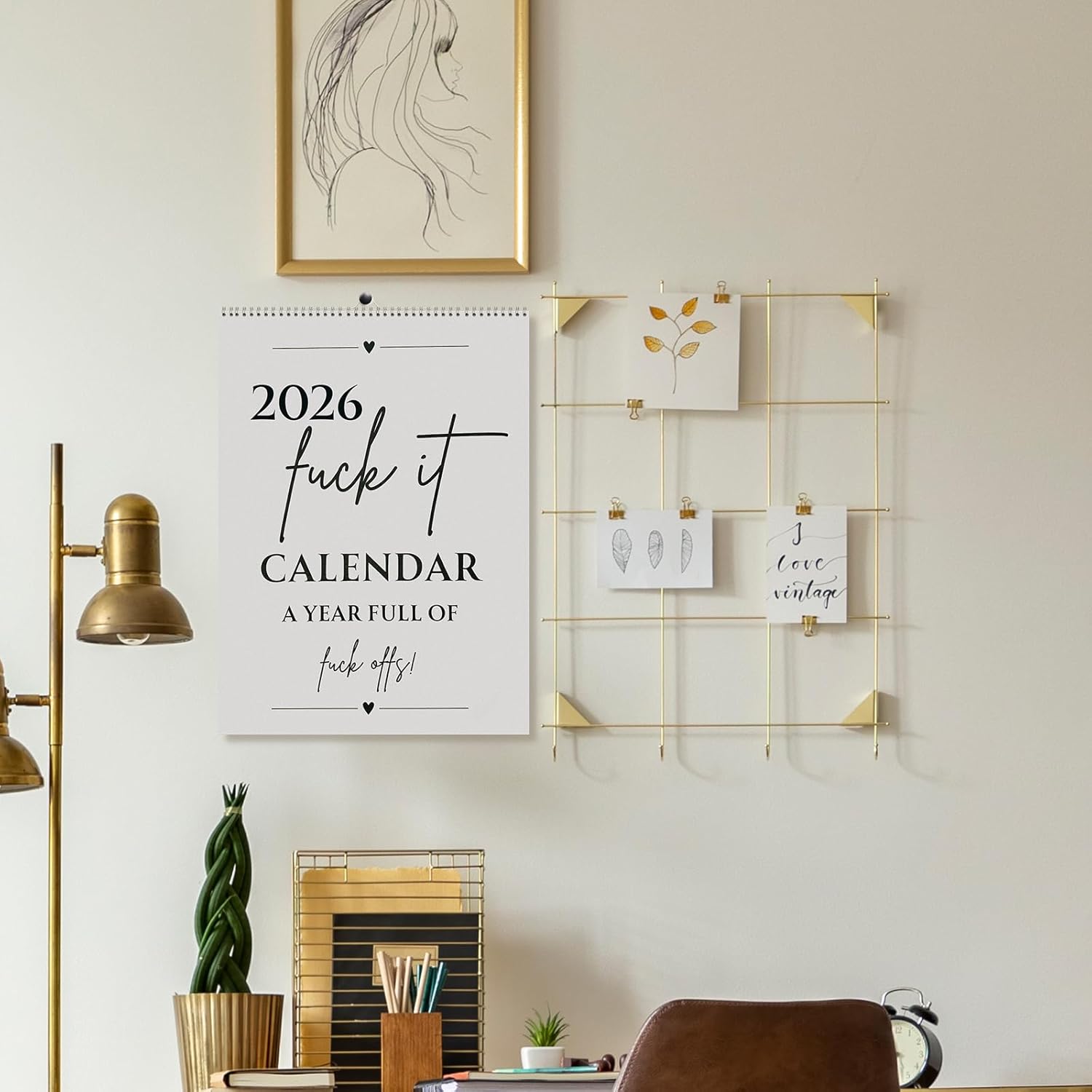 Fuck It 2026 Spiral Bound Wall Calender