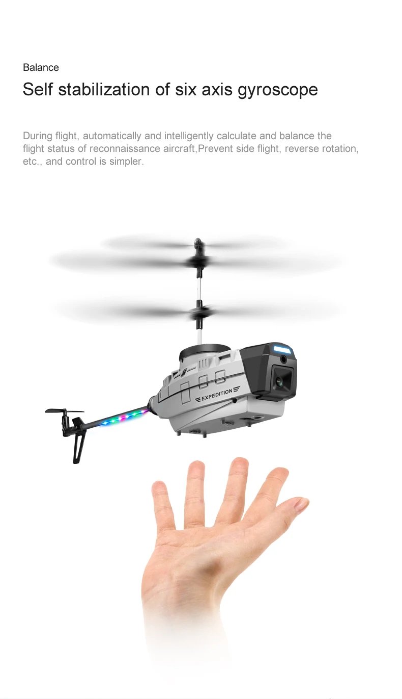 KY202 Black Bee 4CH 6-Axis 4K Dual Camera Air Gesture Obstacle Avoidance Intelligent Hover RC Helicopter RTF