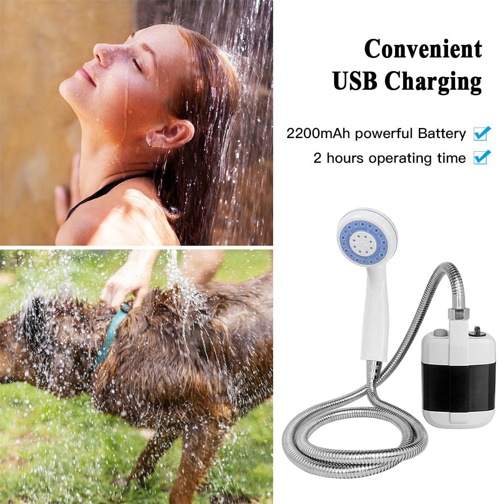 USB Portable Outdoor Camping Shower Set3