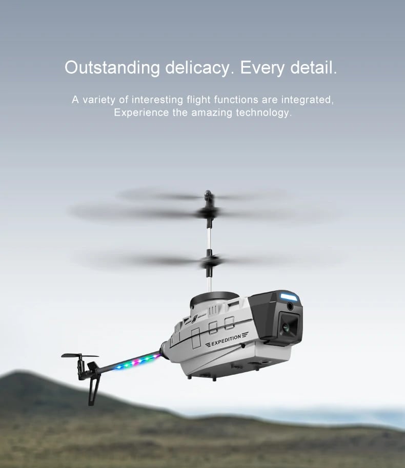 KY202 Black Bee 4CH 6-Axis 4K Dual Camera Air Gesture Obstacle Avoidance Intelligent Hover RC Helicopter RTF