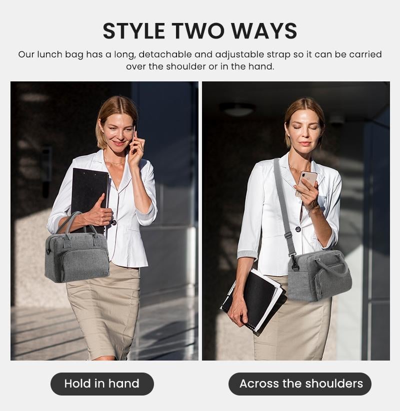 Product Introduction of Lunch Bag for Women Men Large Insulated Reusable Lunch Box Girls  Water Resistant Portable Cooler Tote Bag for Work Picnic 4