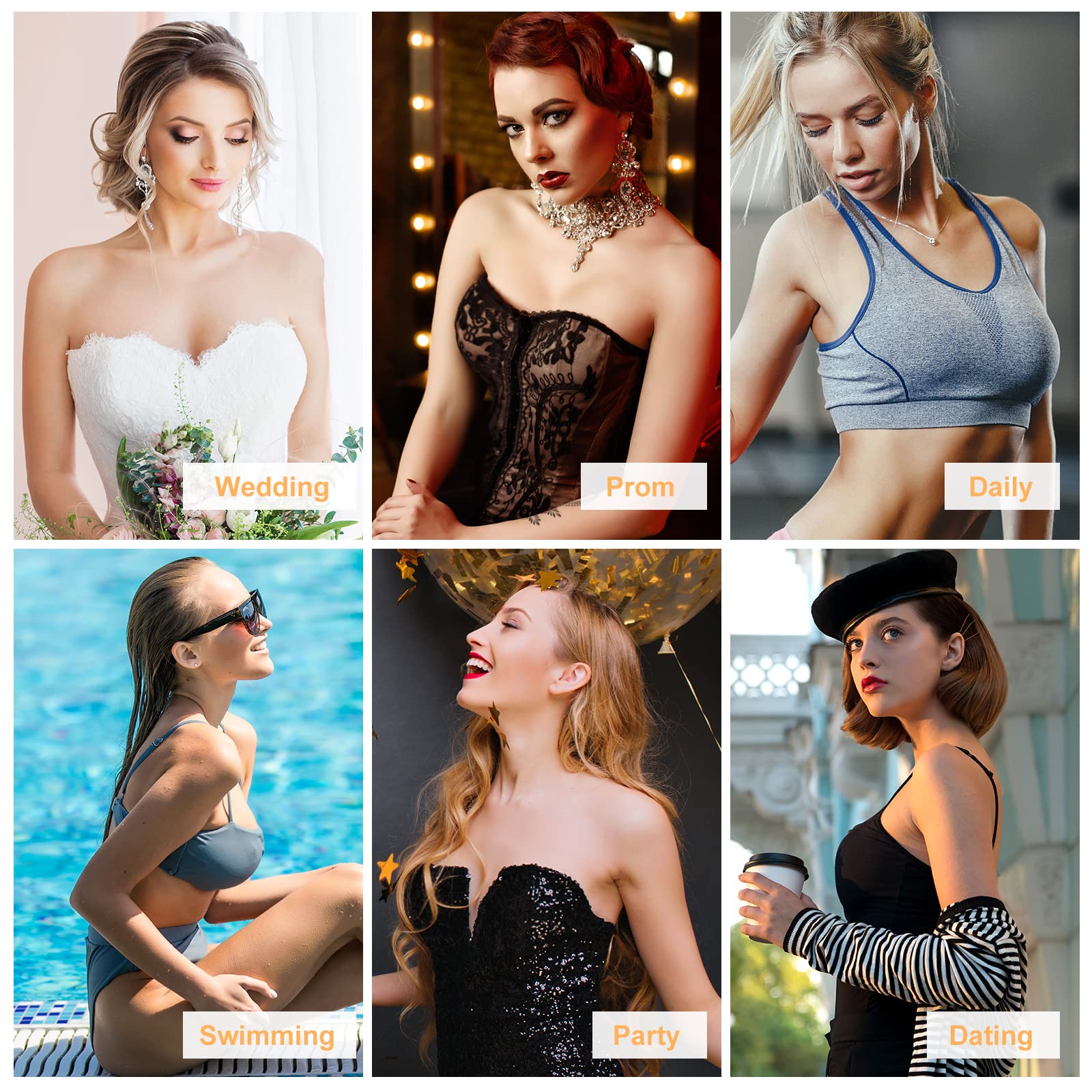 Fivfivgo™ Adhesive Invisible Gathering Bras