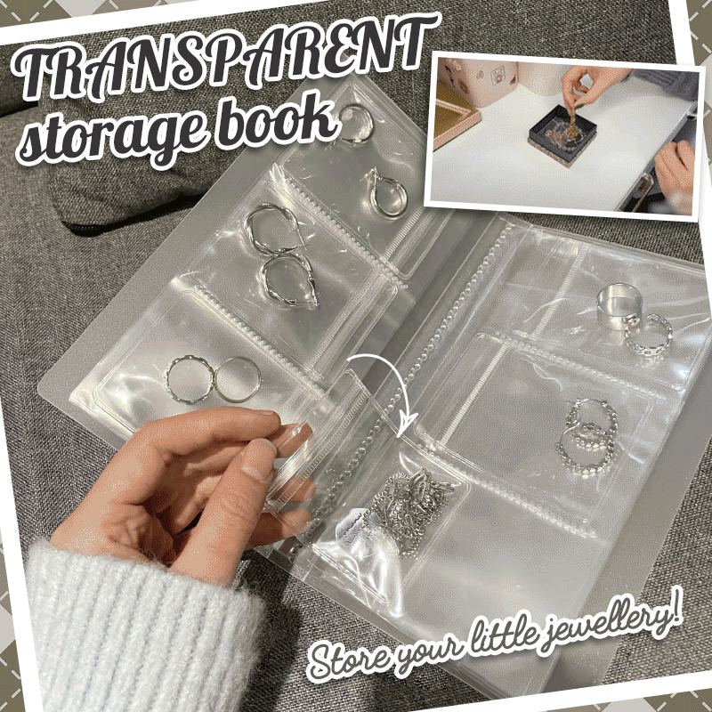 Transparent Jewelry Storage Book Proeficient