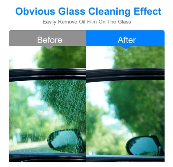 Car Glass Cleaning Paste Auto Glass Film Removal Cream Car Windshield Polish  Degreaser Mirror Oil Film Remover With Sponge Towel - AliExpress