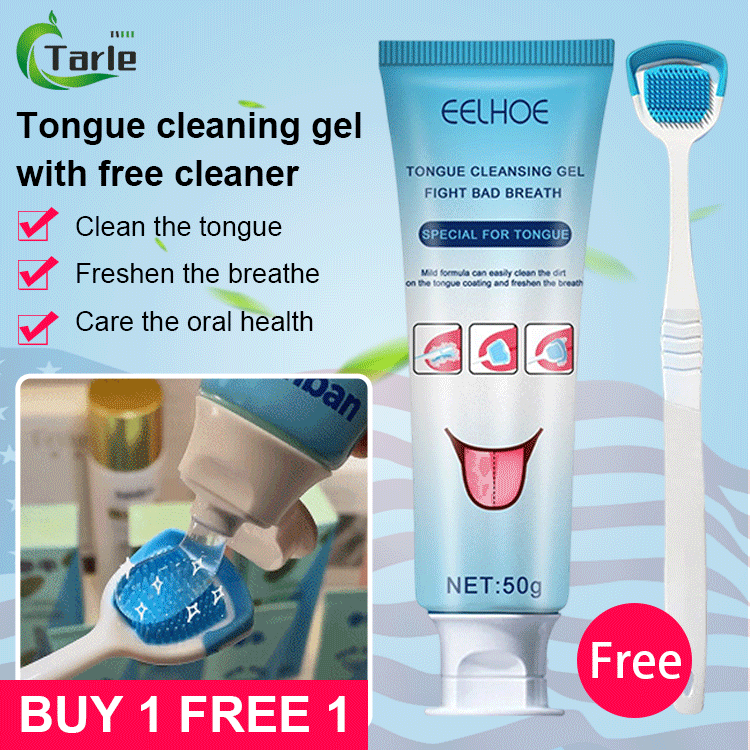 Tongue cleaning gel with free cleaner
