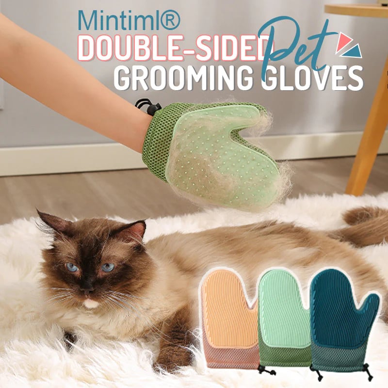 Doublesided Pet Cat Grooming Gloves