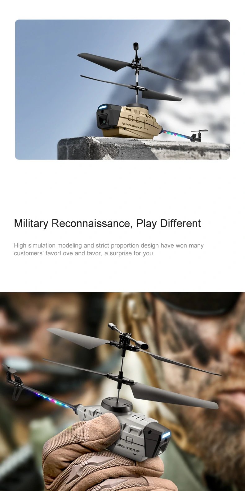 KY202 Black Bee 4CH 6-Axis 4K Dual Camera Air Gesture Obstacle Avoidance Intelligent Hover RC Helicopter RTF