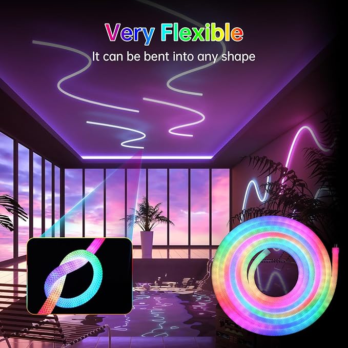 🌈360° leuchtender wasserdichter Streifen mit Musiksynchronisation🎁