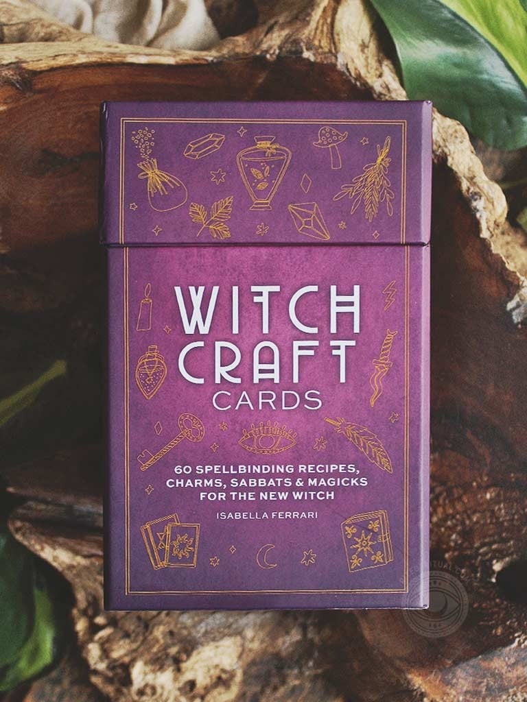🔥LAST DAY 50% OFF-🔮Witchcraft Cards (60 Spellbinding Recipes, Charms, Sabbats & Magicks)