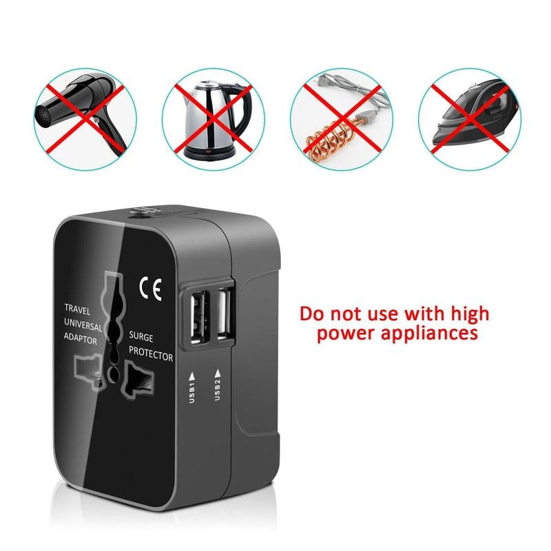 Product Introduction of Universal Travel Plug Adapter, 2 USB Ports World Travel AC Power Adapter, Non-Fusion AC Power Adapter, Tech Gadgets 9 Product Introduction of Universal Travel Plug Adapter, 2 USB Ports World Travel AC Power Adapter, Non-Fusion AC Power Adapter, Tech Gadgets 9