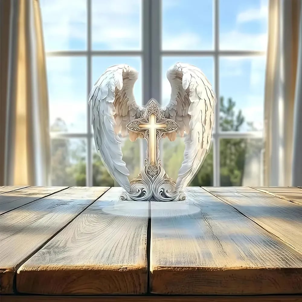 💖Fall Hot Sale 50% OFF⭐Gorgeous Angel Wings Cross Decoration