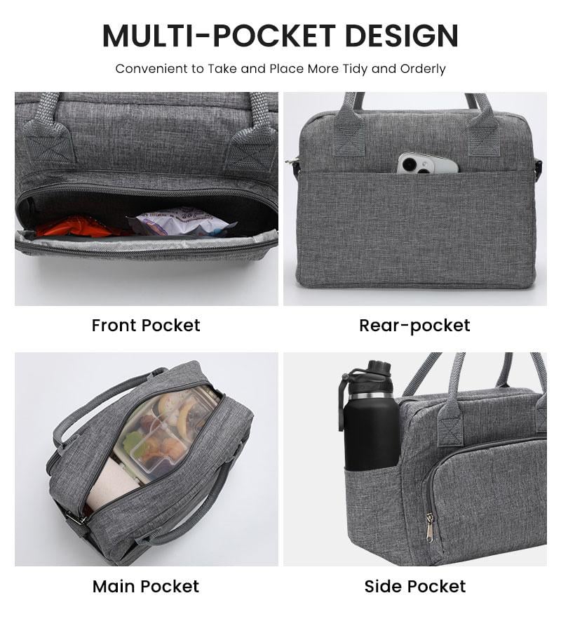 Product Introduction of Lunch Bag for Women Men Large Insulated Reusable Lunch Box Girls  Water Resistant Portable Cooler Tote Bag for Work Picnic 5