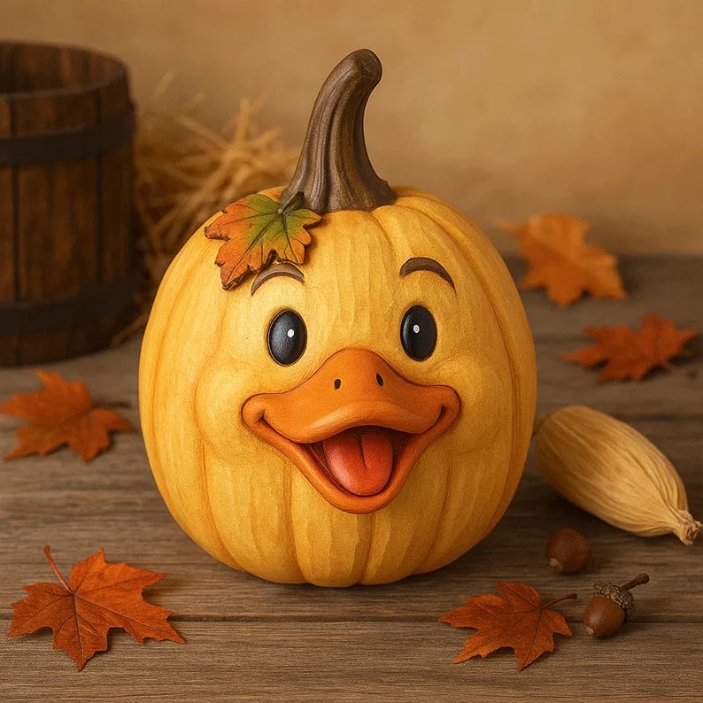 Adorable Pumpkin Critter Figurines – Farmhouse Style