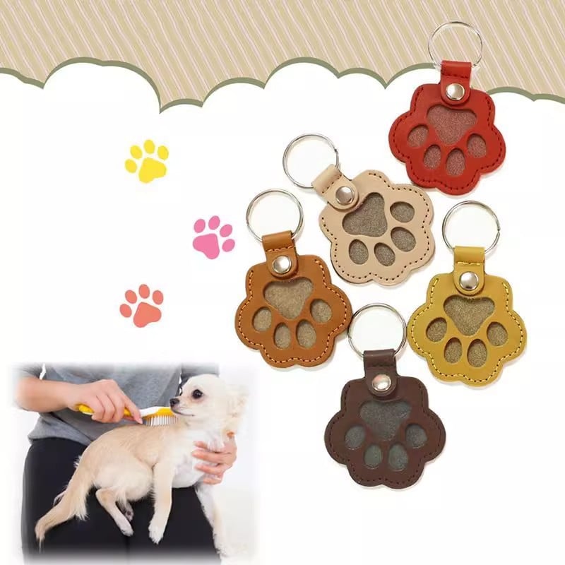 💖Leather Pet Memorial Keychain - 🐾 Keep Their Memory Close, Always