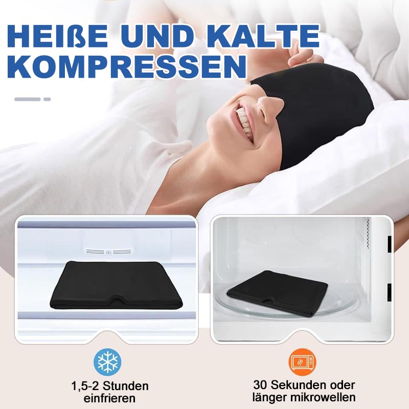 360° Druck-Gel-Kühlmaske (erwärmt sich auf bis zu 30 °C) zur Linderung von Migräne und Augenbelastung