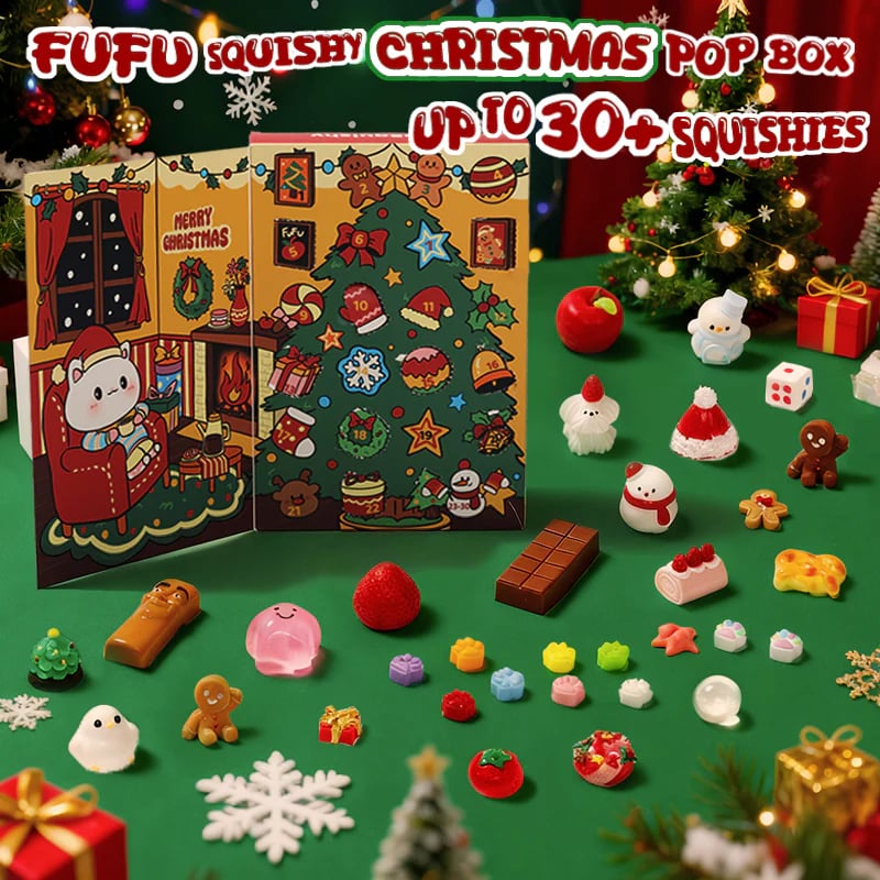 30pcs Soft Christmas Squishy Pop Box