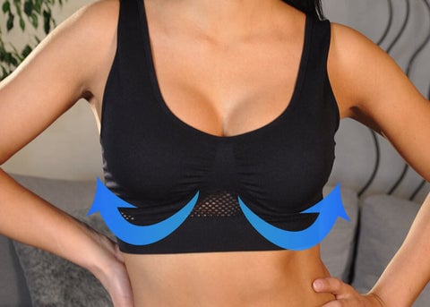 EXNOX Breathable Cool Lift Up Air Bra - Stainlesh Uplift Bra