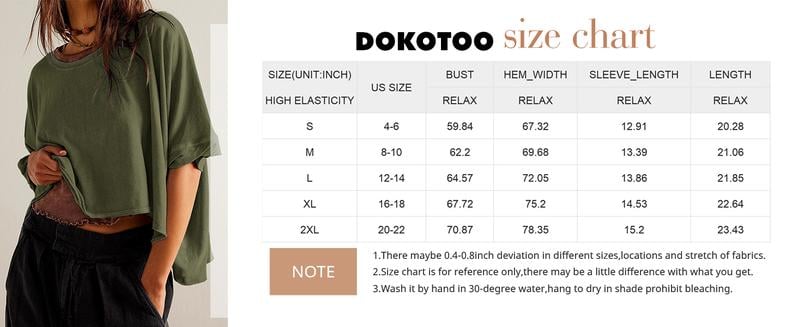 Product Introduction of Dokotoo Women's Tops for Women 2025 Loose Oversized Basic Tee Comfortable Soft Fabric Flattering Fit - Womenswear 3 Product Introduction of Dokotoo Women's Tops for Women 2025 Loose Oversized Basic Tee Comfortable Soft Fabric Flattering Fit - Womenswear 3