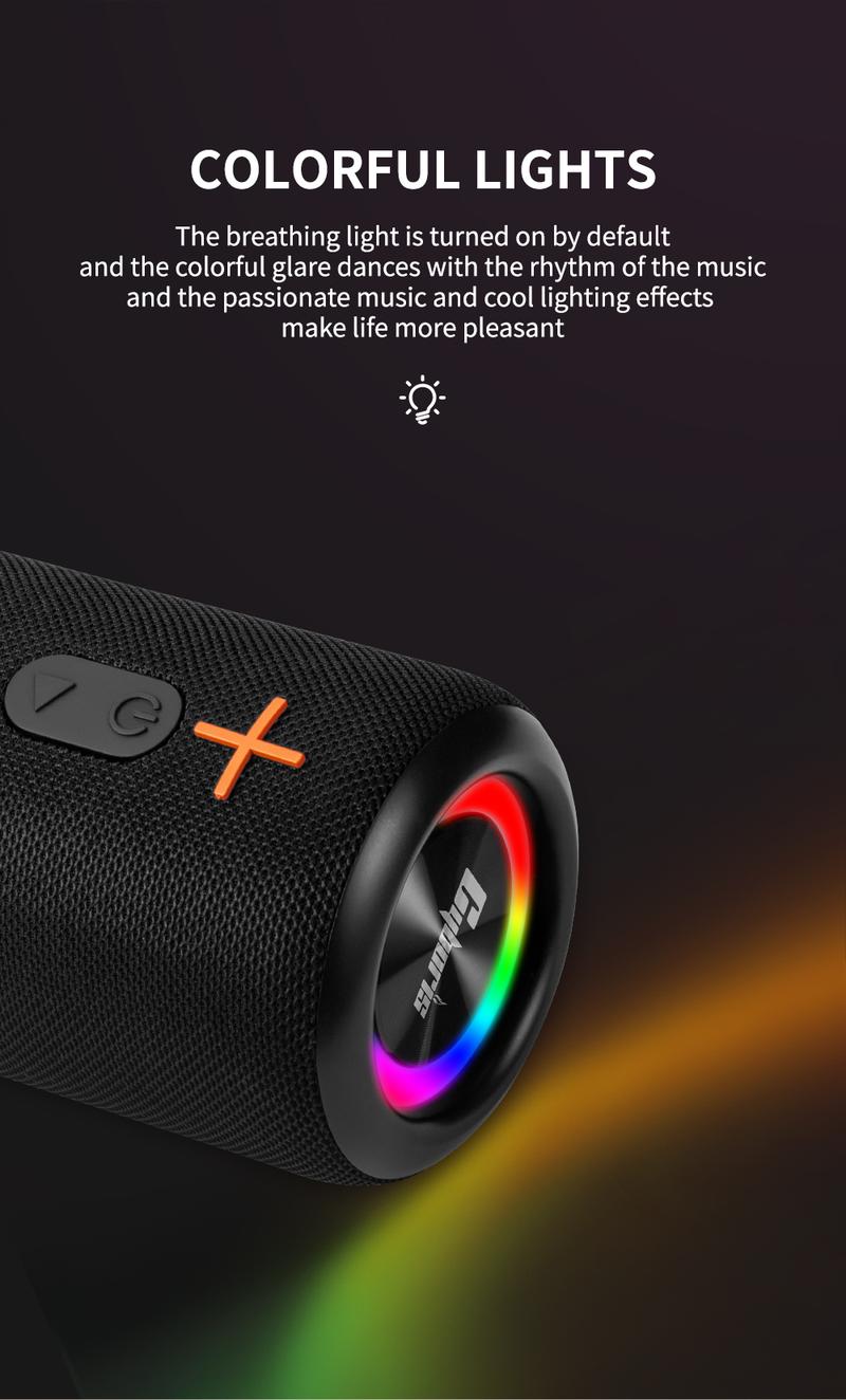 Product Introduction of Mother's Day Gift Cyboris springtok S10 2 in 1 Portable Split Bluetooth speaker Portable subwoofer, 20W High Volume Stereo, IPX6 Waterproof, Smartphone Audio Cyber Black 6