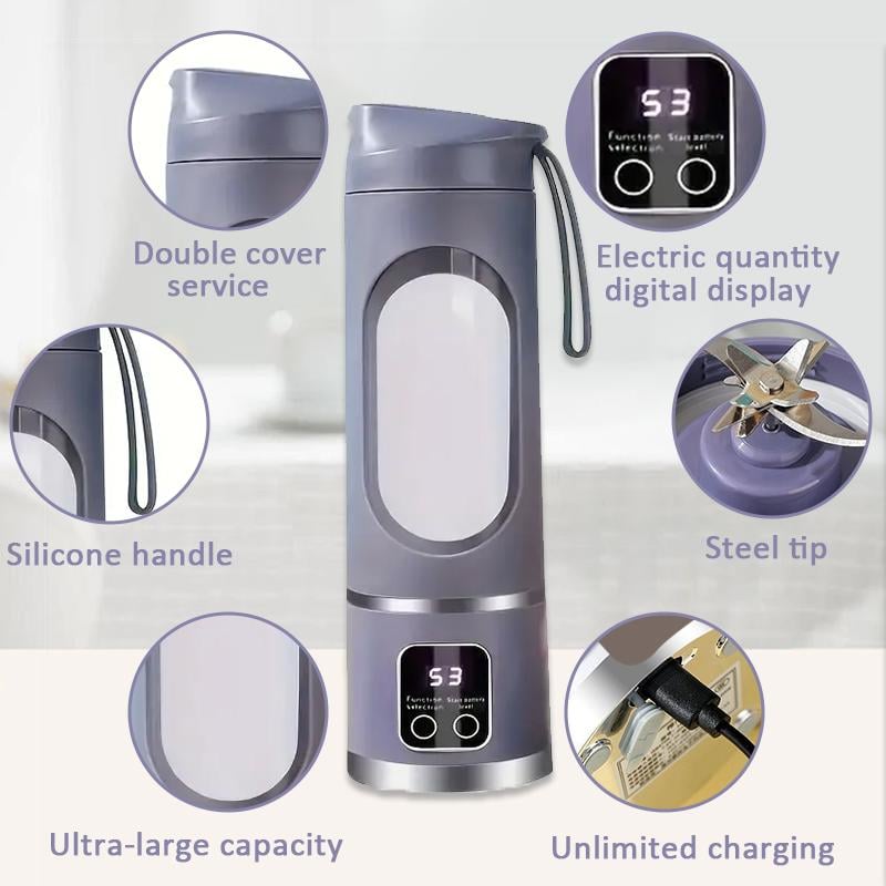 Product Introduction of TikTok Portable Blender for Smoothies and Liquids, Compact Juicer & Blender, USB Rechargeable, Diet-Friendly, Ideal for Home Kitchen Appliances home furniture. Random color 11