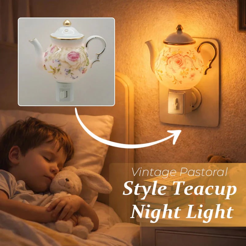 Vintage Pastoral Teapot Night Light - Turns a boring plug socket into a piece of art (BUY 2 FREE SHIPPING)