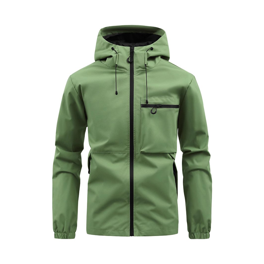 Men's All-Round Hooded Jacket - Waterproof, Wind-Resistant Work & Casual Wear---£5 off when you spend £50！