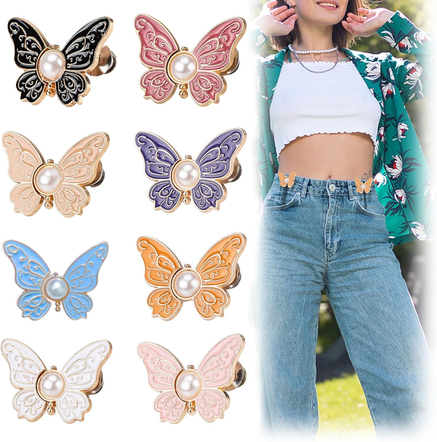 2er-Pack abnehmbare Schmetterlingsclips🦋
