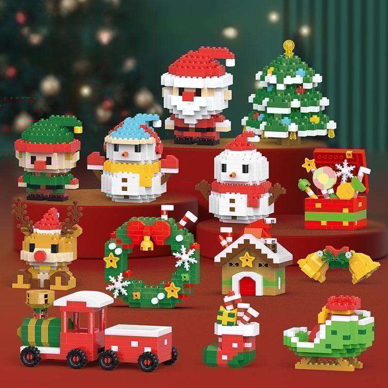 🎅Weihnachtsangebote - 49 % Rabatt🎄Bausteinspielzeug im Weihnachtsmann-Design