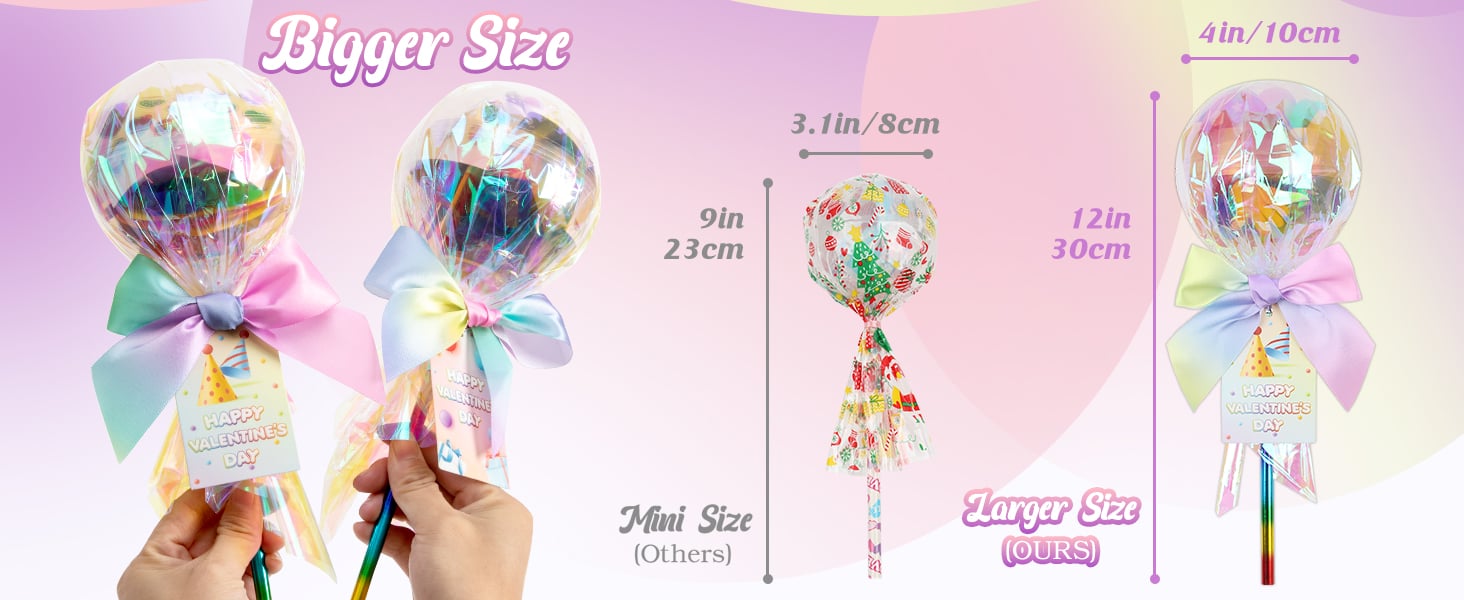 Our giant Sucker stationery gift set features a larger size: 12 inch tall and 4 inch wide. Our giant Sucker stationery gift set features a larger size: 12 inch tall and 4 inch wide.