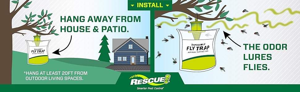 hang away from house & patio - the odor lures flies