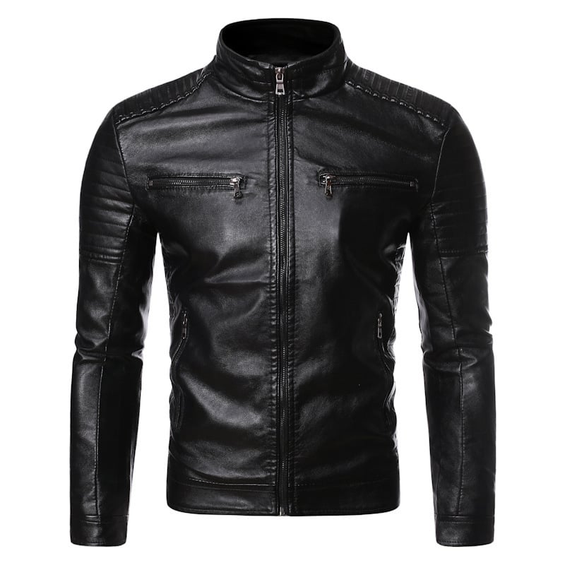 🧥 Men’s Premium Leather Biker Jacket