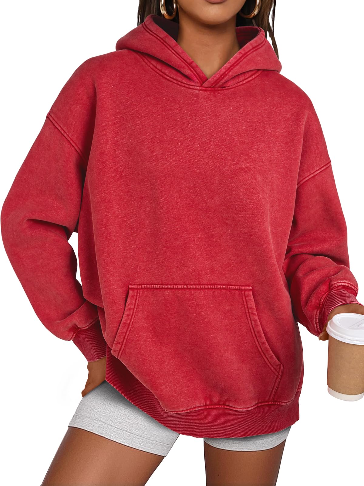 🎉New Arrival-49% Off💛Unisex Casual Oversized Acid Wash Tops Hoodie Pullover