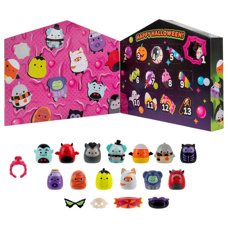 🎃👻 Halloween Countdown Delight! 🕷️ 13 Adorable Squish-a-Longs Mini Collectibles for Spooky Fun!