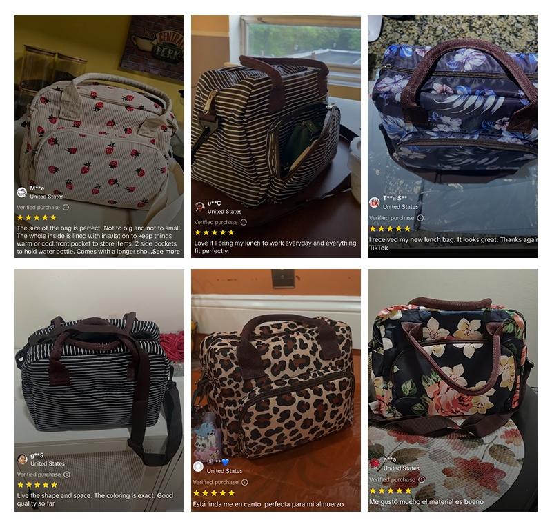 Product Introduction of Lunch Bag for Women Men Large Insulated Reusable Lunch Box Girls  Water Resistant Portable Cooler Tote Bag for Work Picnic 9