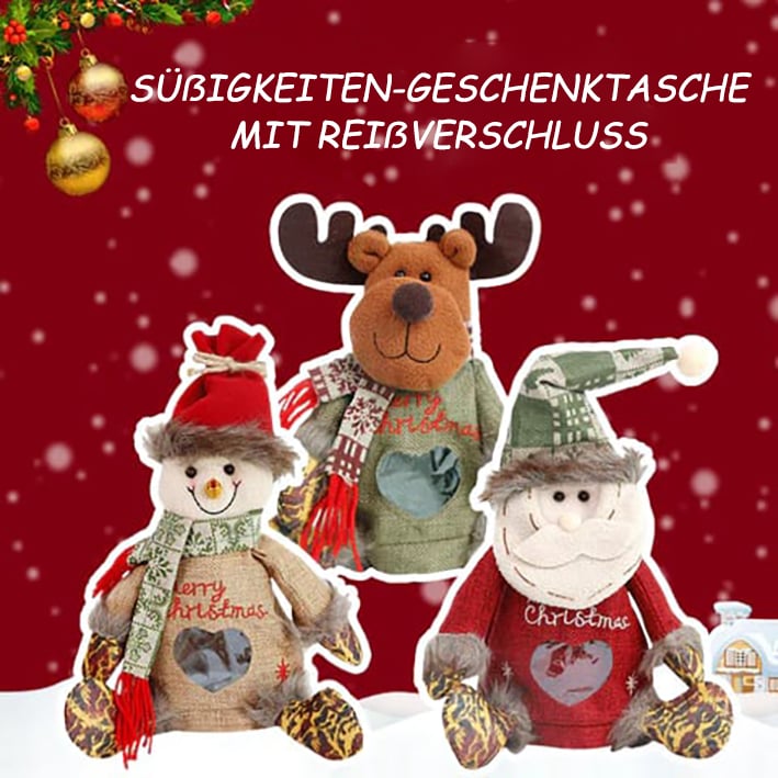 🎉Letzter Tag 49 % Rabatt🎉Weihnachtsgeschenktüten mit Reißverschluss-Design