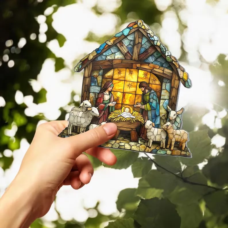 Nativity Jesus Christ Decoration Suncatcher4