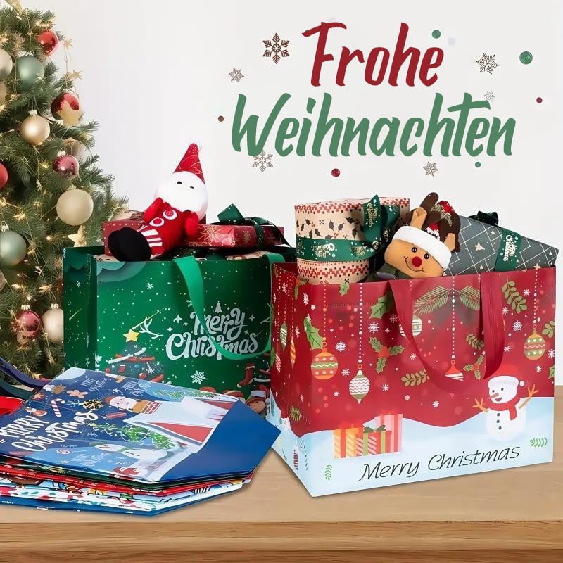🛍️Weihnachtsgeschenktüten mit verschiedenen Mustern – perfekt als Weihnachtsgeschenk🎁