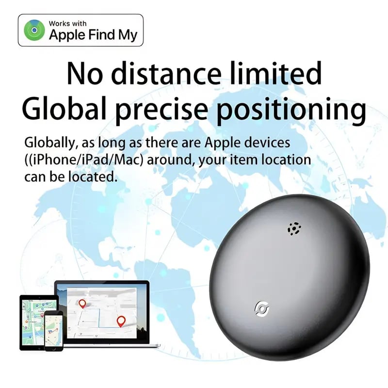 Product Introduction of 【Free.ship】GPS Tracker for Car, Portable Mini Tracker Device with Weatherproof Magnetic Case-Hidden GPS Trackers,Anti-lost Device, Global Coverage Location Tracker,Works with Apple Find My ( IOS Only), For Apple iPhone & Android 12